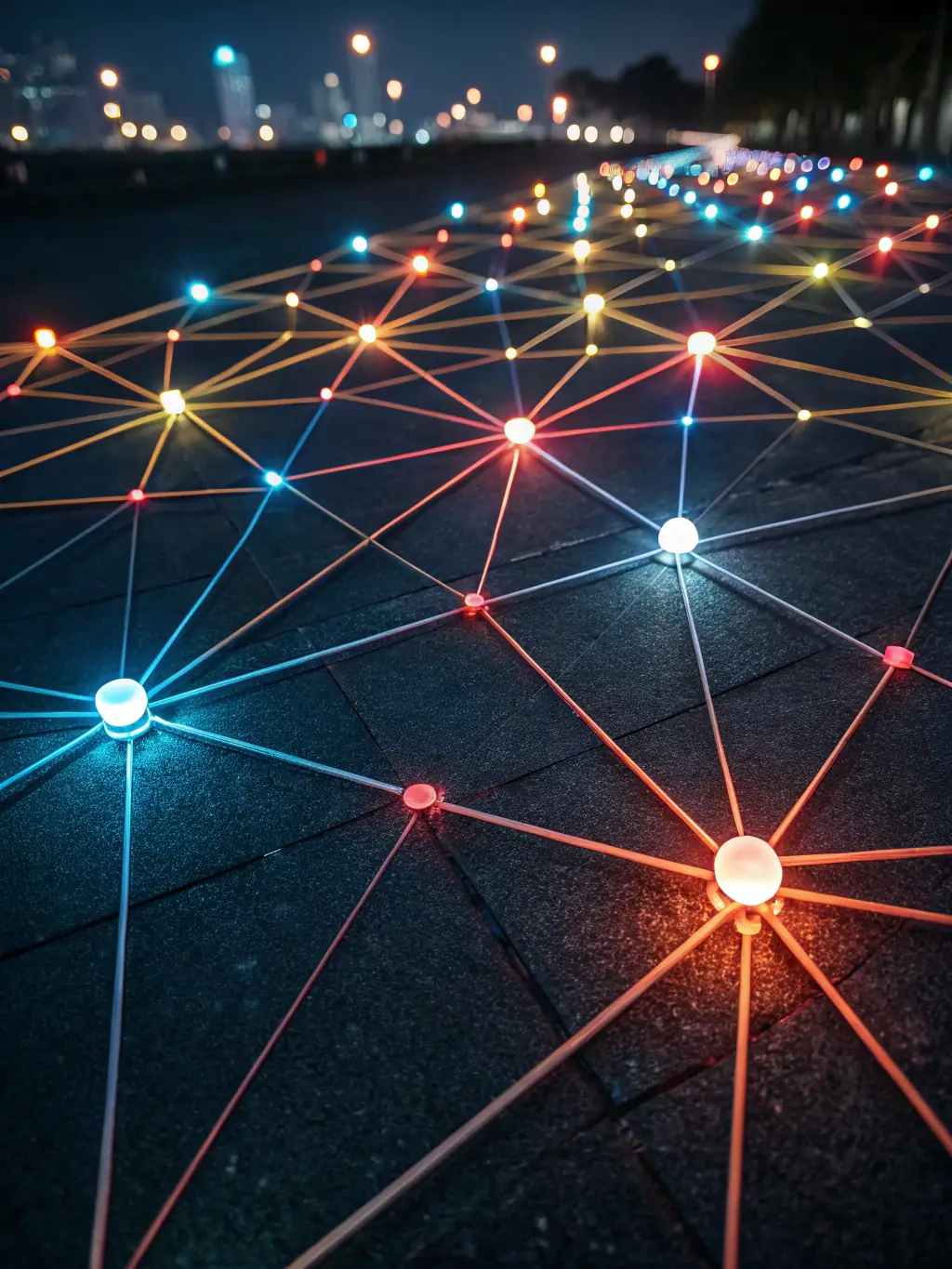 A graphic representation of the dark web, with interconnected nodes and anonymous figures. The image should evoke a sense of mystery and the potential for illicit activities.