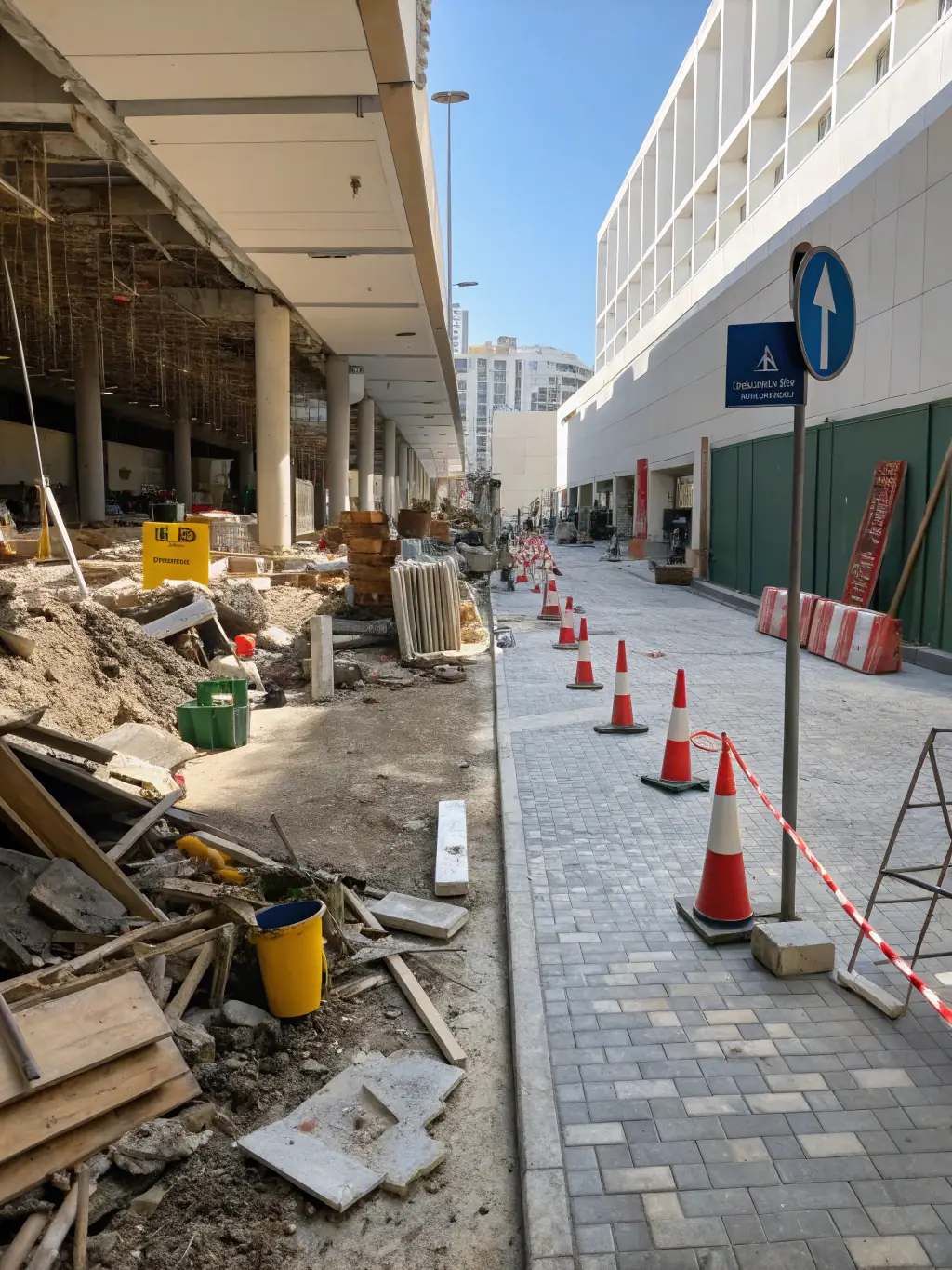 A split image: one side showing a chaotic, uncontrolled environment with warning signs, the other side showing a structured, compliant environment with clear policies and procedures.
