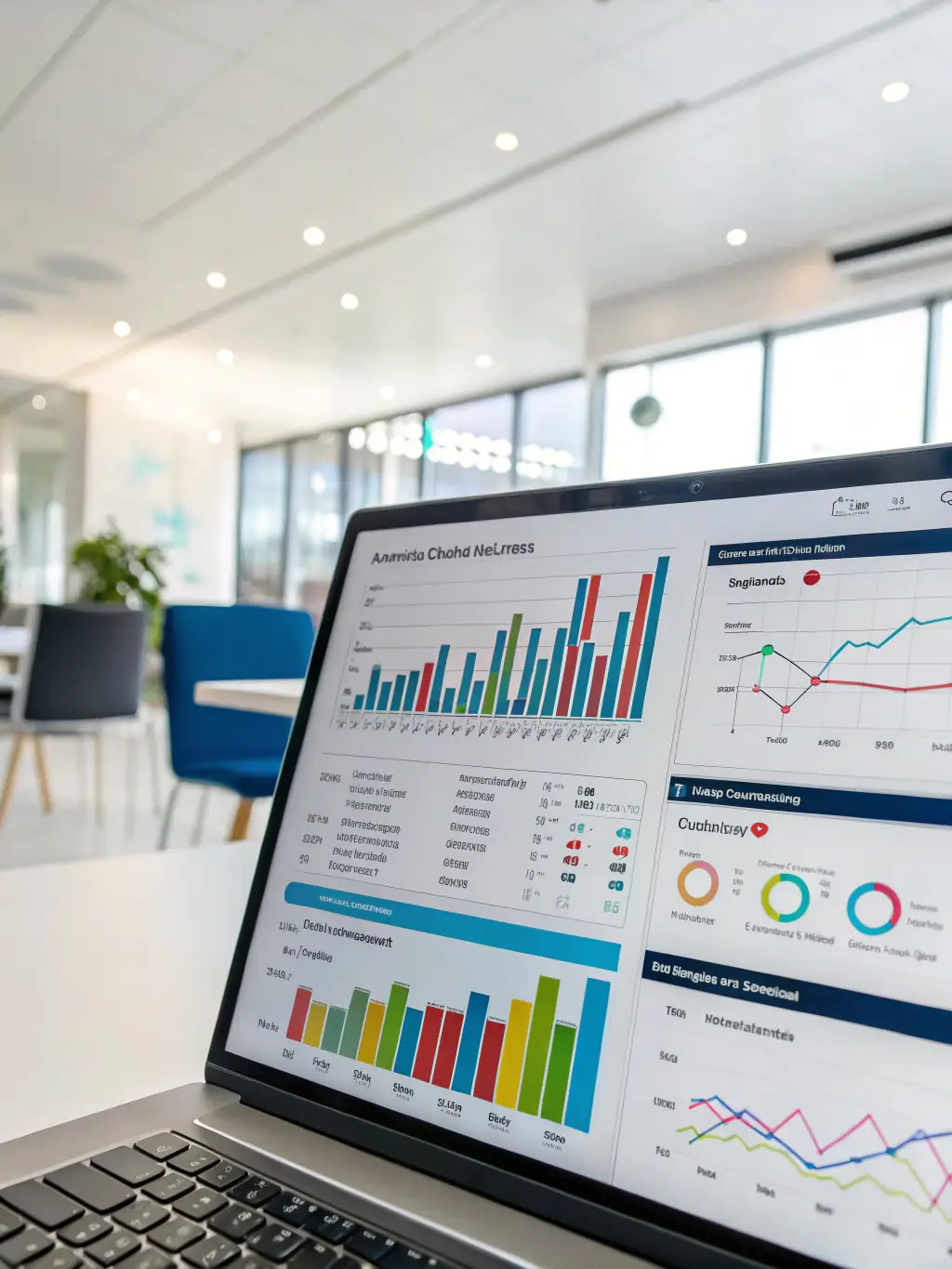 A business intelligence dashboard displaying data-driven insights on cloud performance and cost optimization strategies.