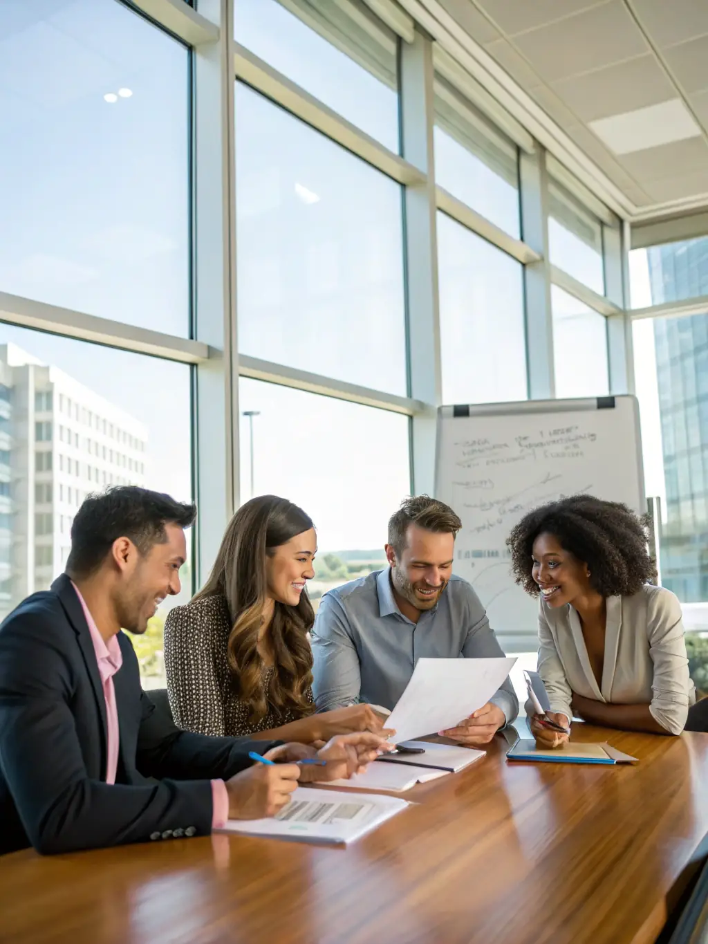 A diverse group of satisfied clients giving testimonials about S4B Tech's services, highlighting the firm's commitment to improving customer experience.
