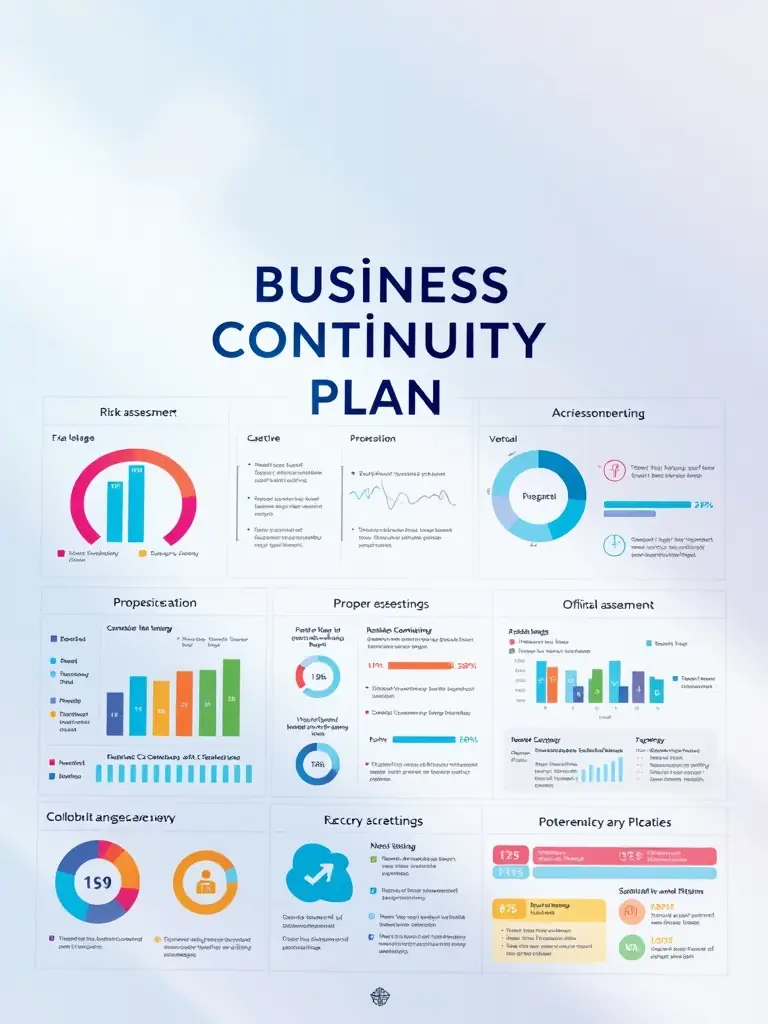 A detailed infographic illustrating the Business Impact Analysis (BIA) process, highlighting key areas of impact and recovery time objectives.