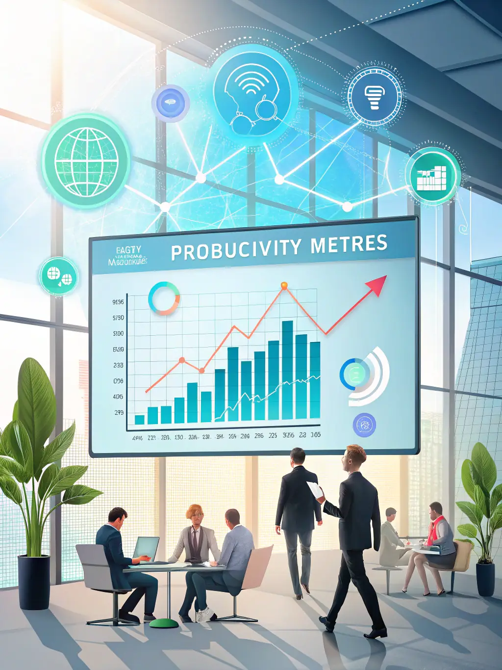 A graph showing improved business performance metrics after implementing S4B Tech's solutions, demonstrating the tangible benefits of their services.
