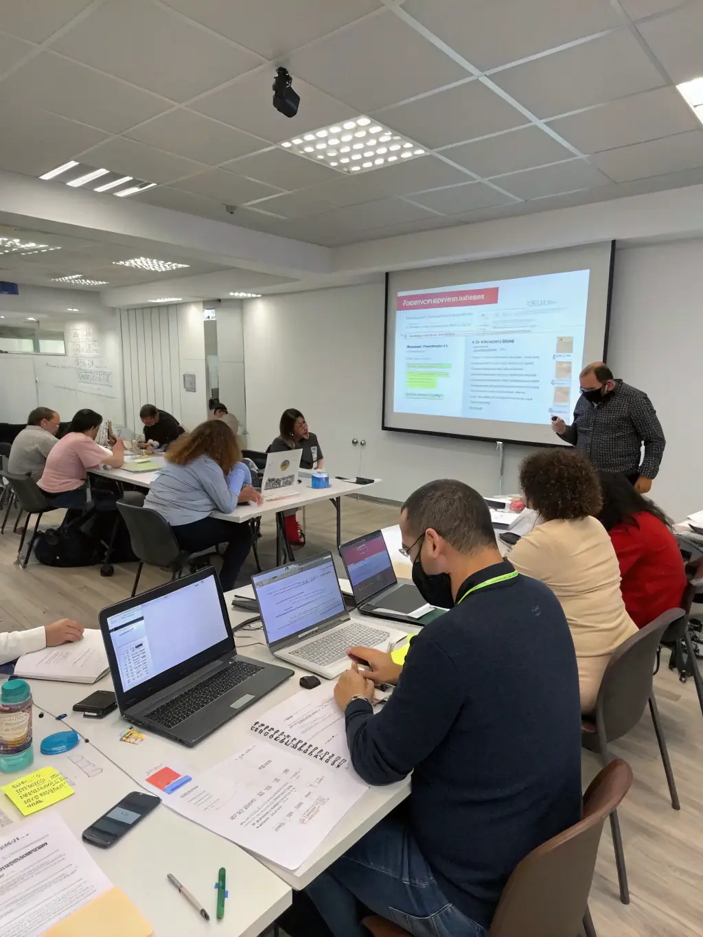 A group of S4B Tech trainees participating in a hands-on data analytics session, learning how to extract insights from data to make informed business decisions.
